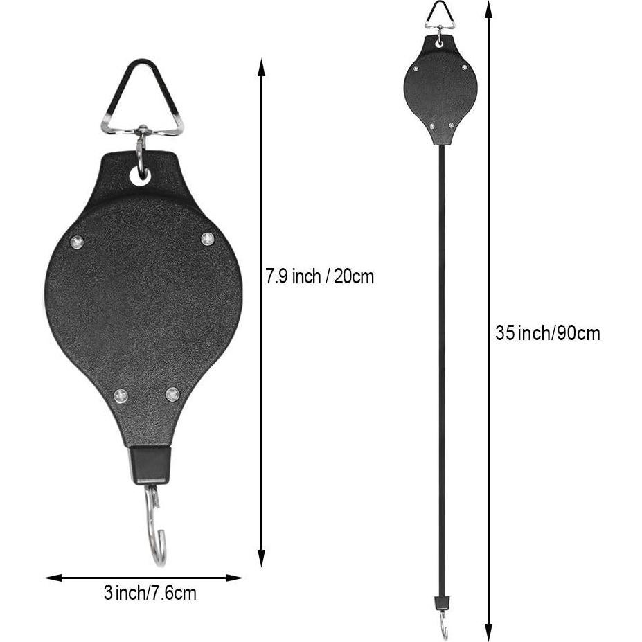 Ganchos para Plantas Lythor con Polea Retráctil - 4 Piezas