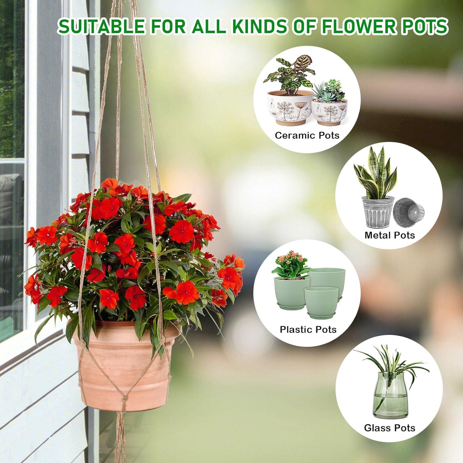 Soporte para Plantas Kicovitifa 10 Piezas 101.6 cm Yute Natural