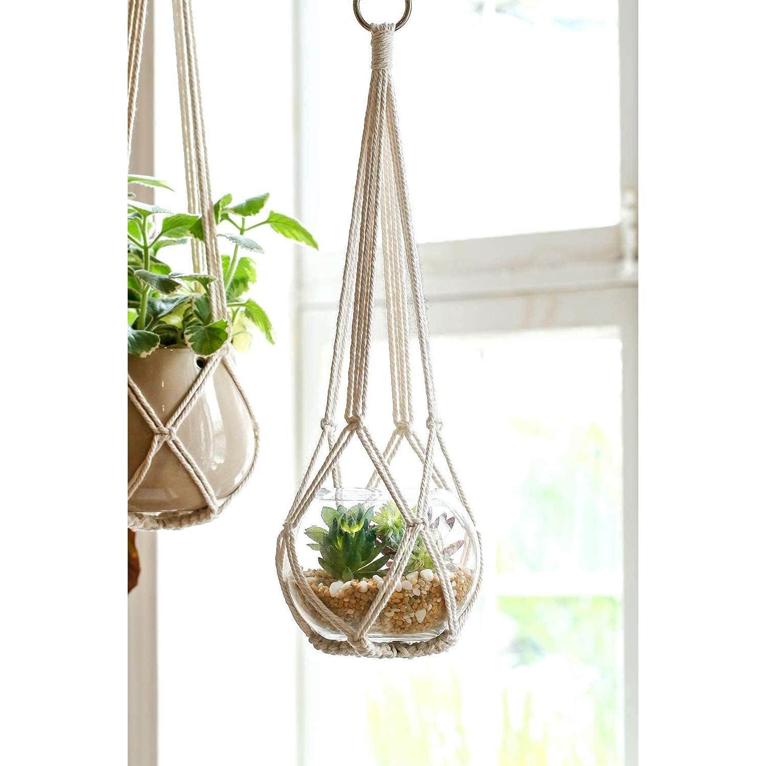 Colgador de Plantas de Macramé Dahey, 88.9 cm, Juego de 2