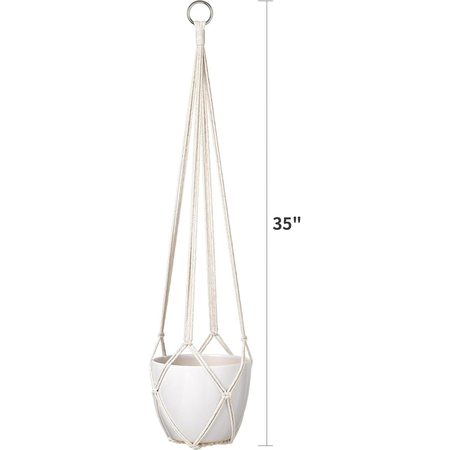Colgador de Plantas de Macramé Dahey, 88.9 cm, Juego de 2