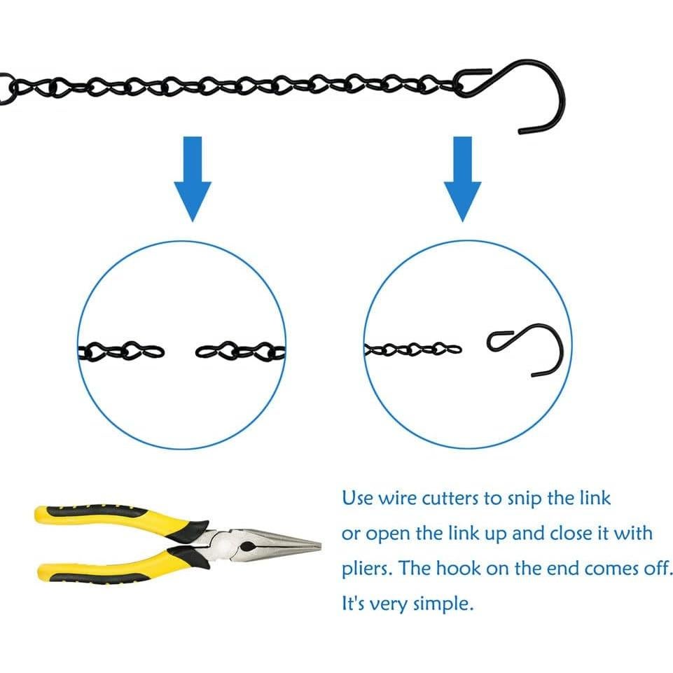 Paquete de 10 cadenas colgantes YINGFENG 24.13 cm negras