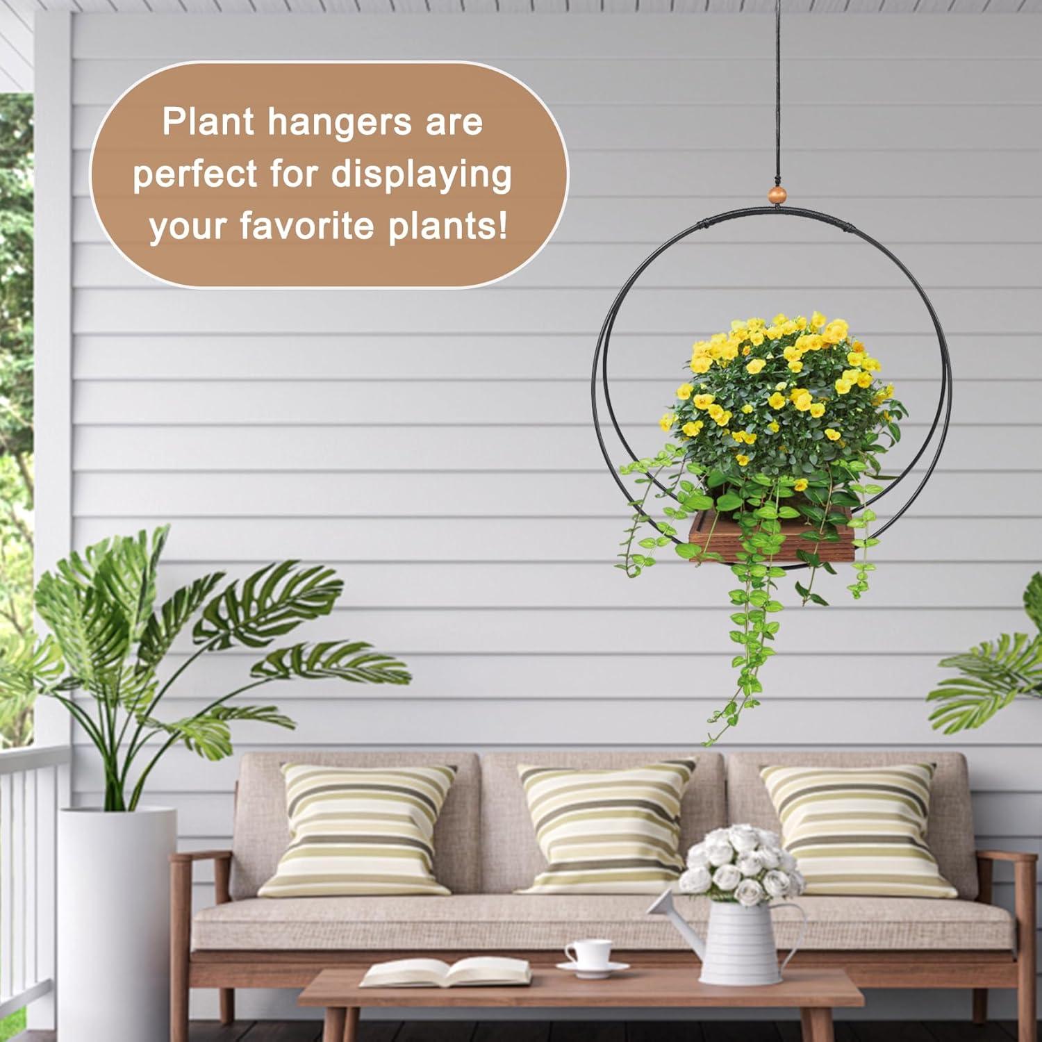 Soporte Colgante para Plantas Vigordream - Estilo Bohemio Negro