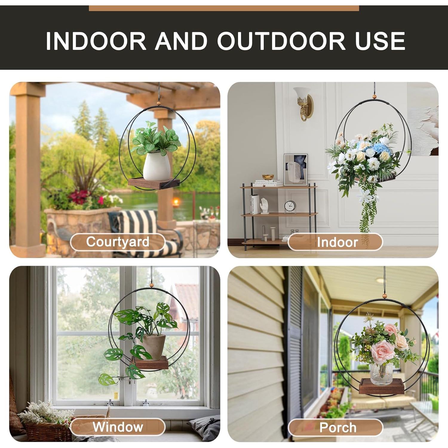 Soporte Colgante para Plantas Vigordream - Estilo Bohemio Negro