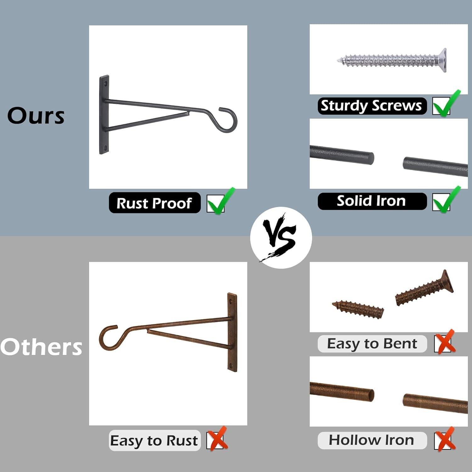 Ganchos colgantes para plantas Eyrosa 20 cm, paquete de 6