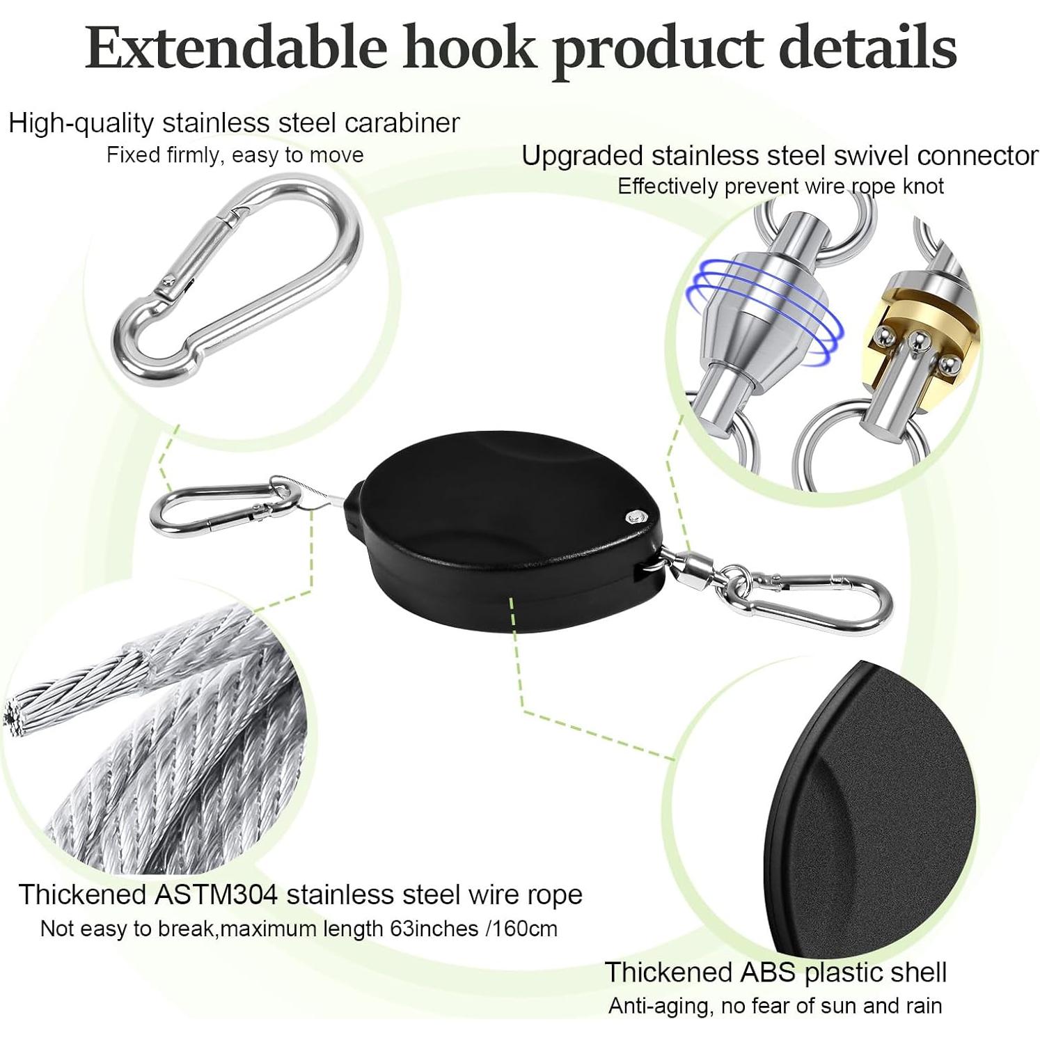 Soporte Retráctil para Plantas ZUZUAN 3 Pcs Alta Resistencia