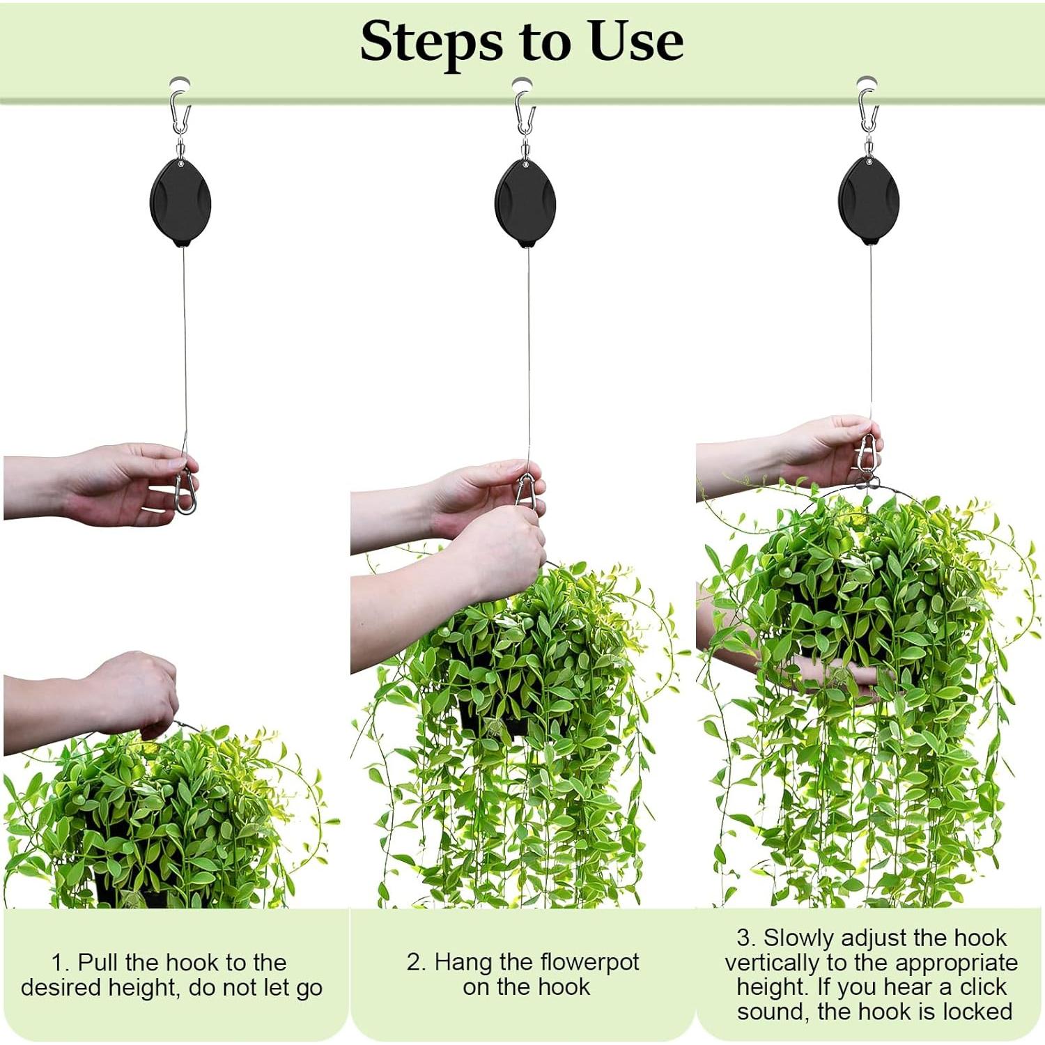 Soporte Retráctil para Plantas ZUZUAN 3 Pcs Alta Resistencia