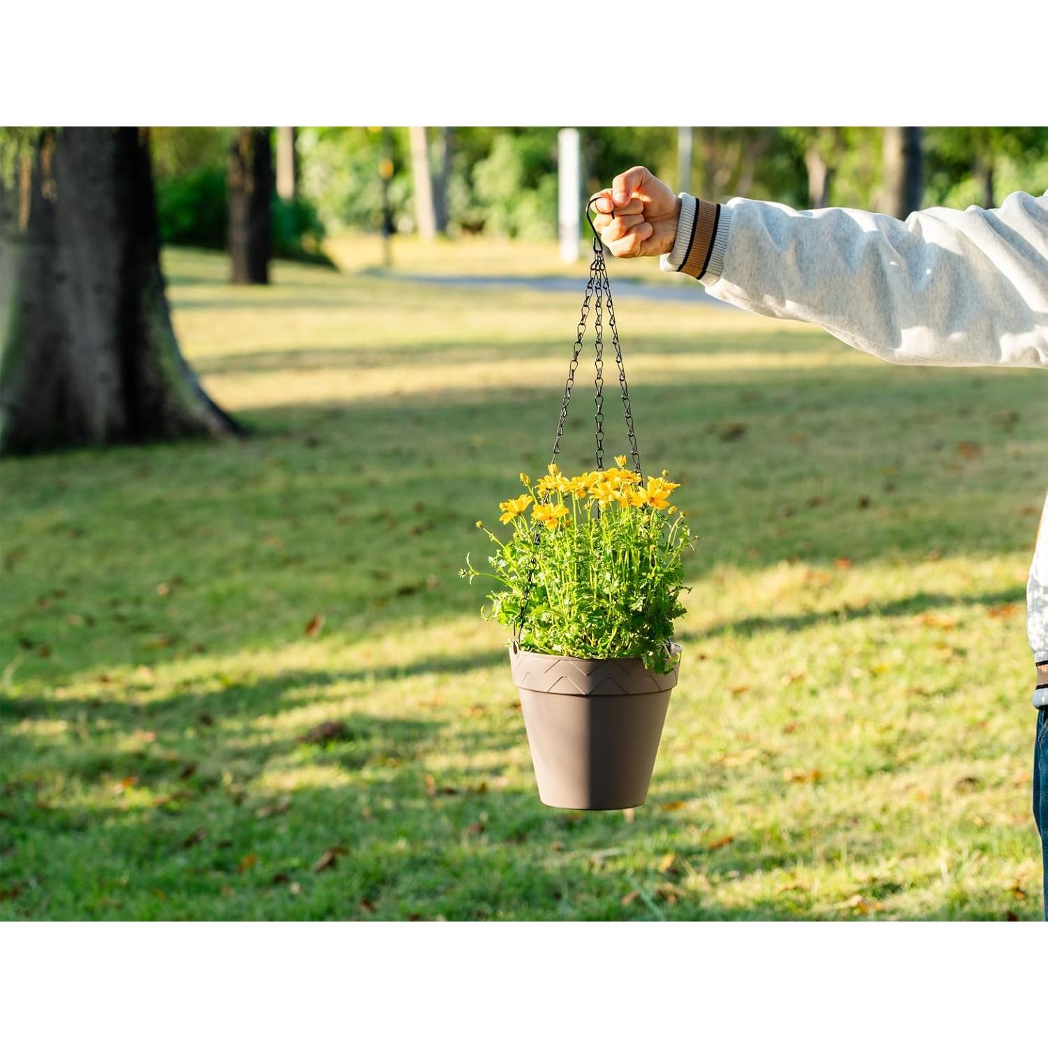 Maceta Colgante Melphoe Autorriego 20 cm Multicolor Paquete 3