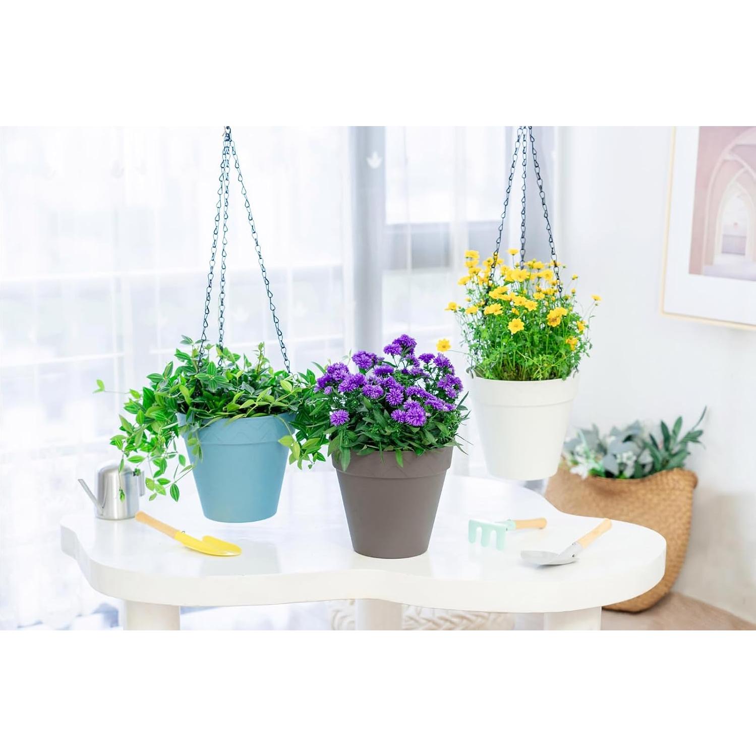 Maceta Colgante Melphoe Autorriego 20 cm Multicolor Paquete 3