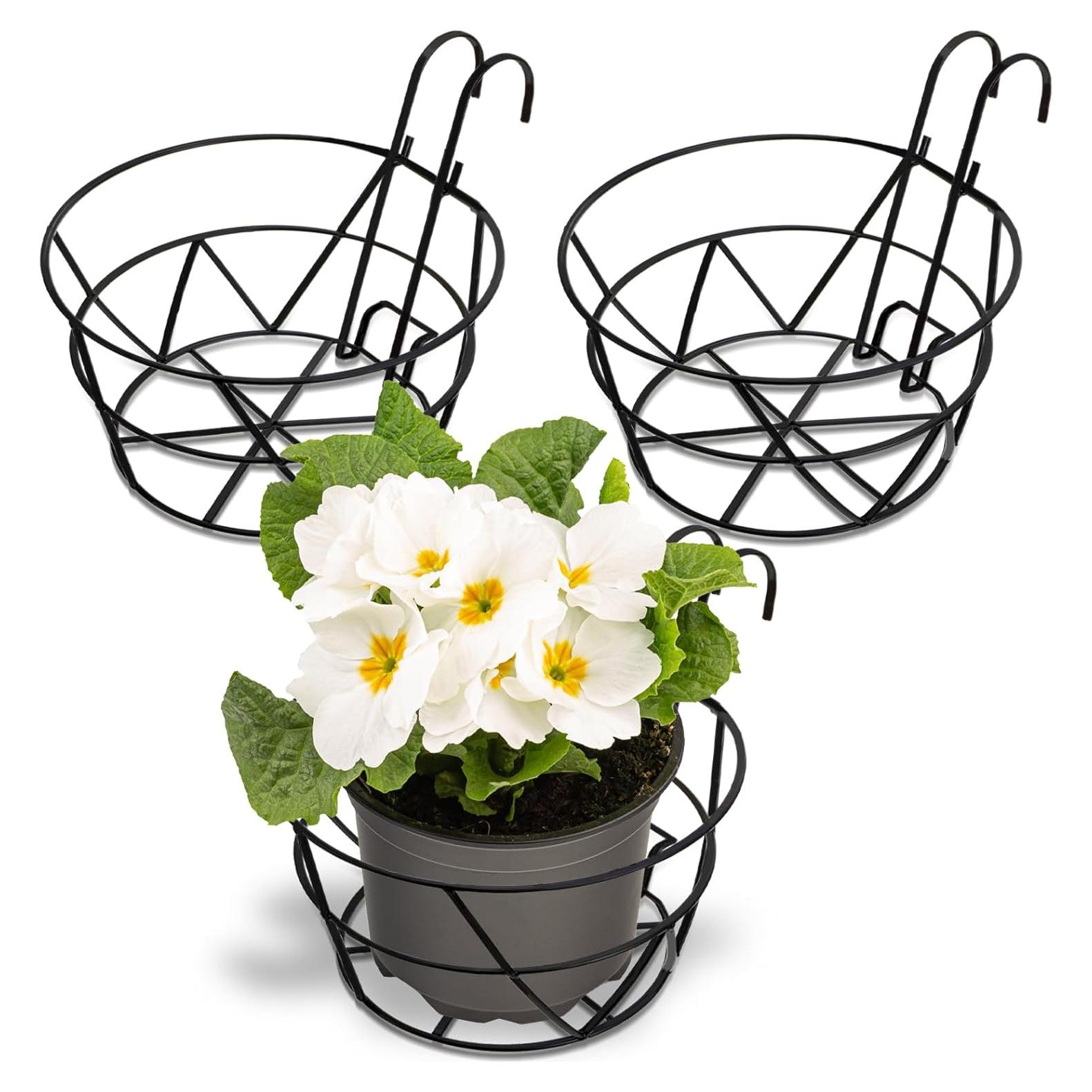 Soportes para Macetas Colgantes Pumtus - Paquete de 3, Hierro 25.4 cm