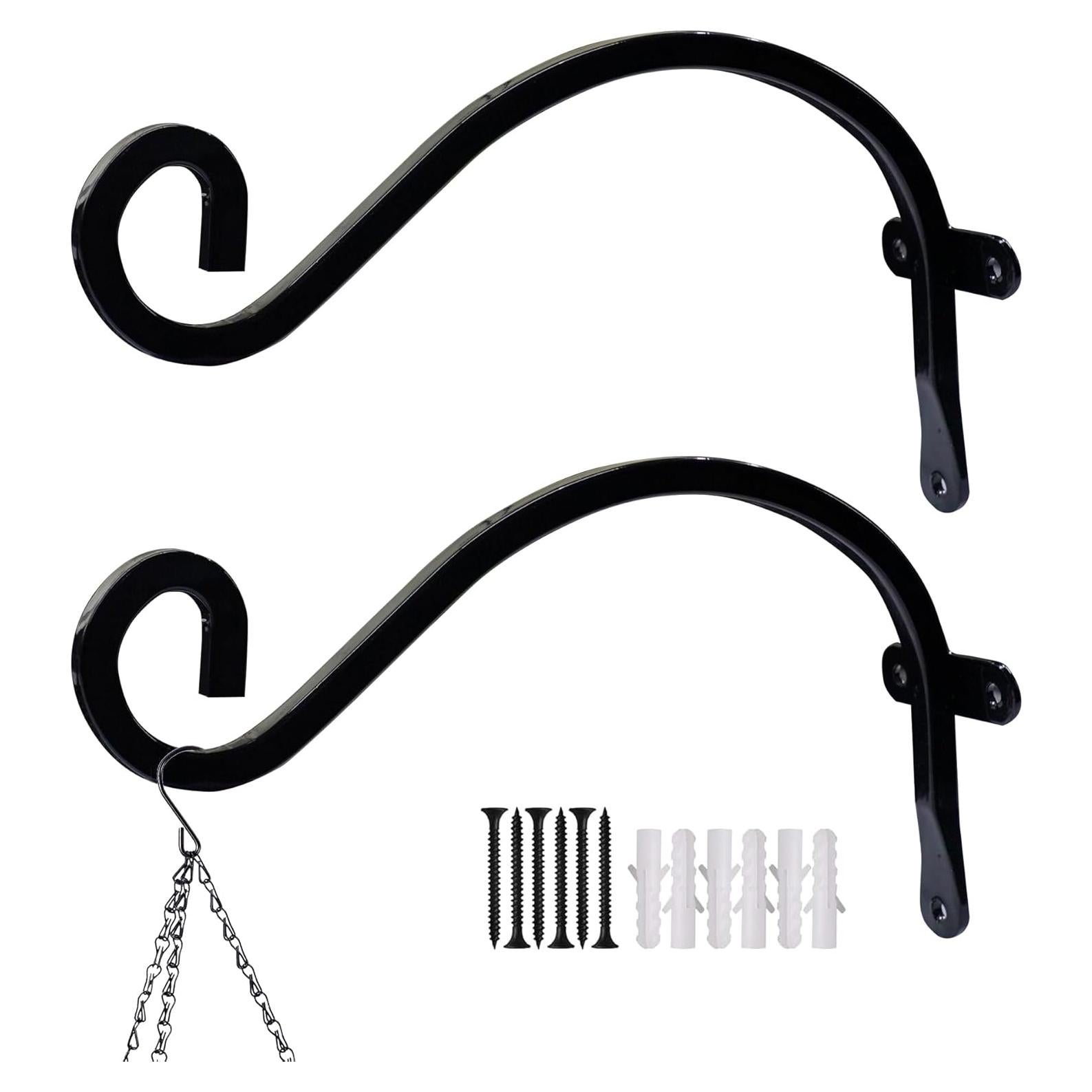 Soporte para Plantas Colgantes Hourleey 20.32 cm 2 Pack Metal Negro