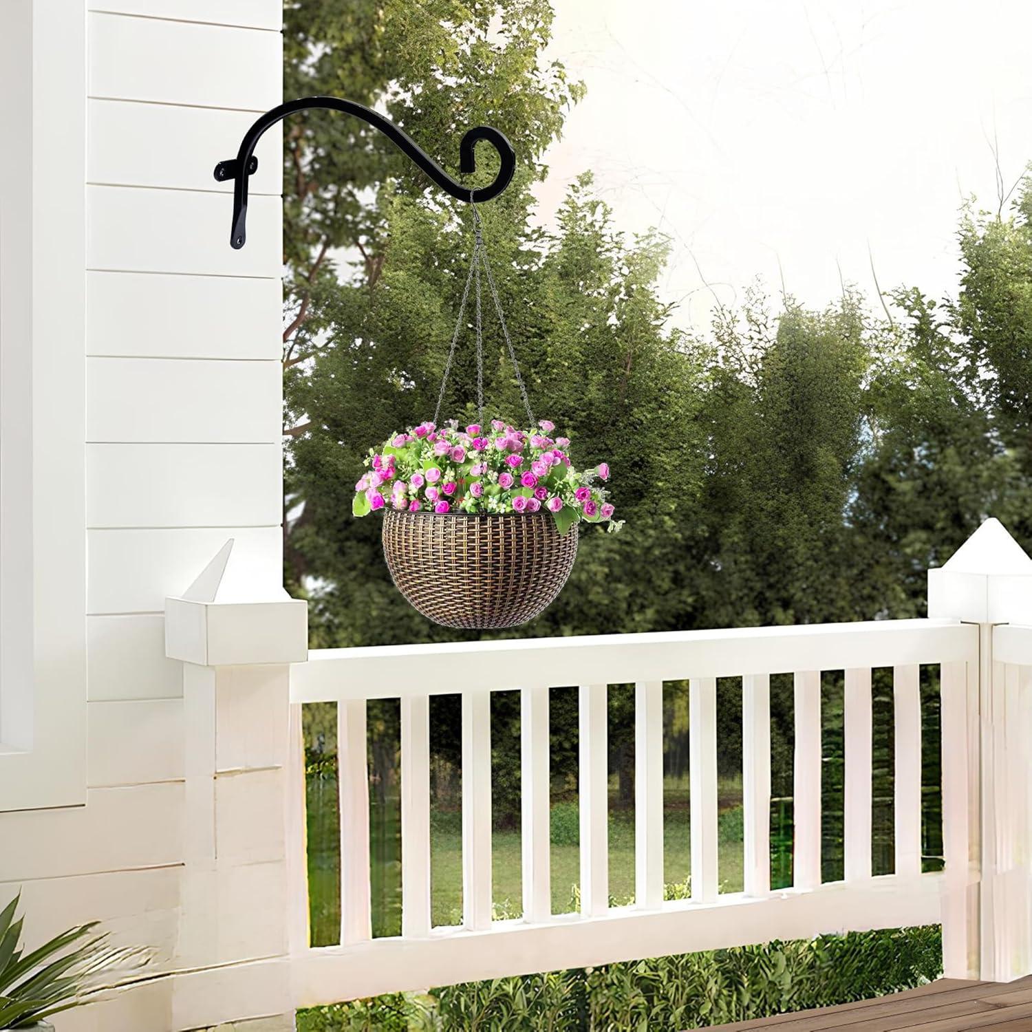 Soporte para Plantas Colgantes Hourleey 20.32 cm 2 Pack Metal Negro