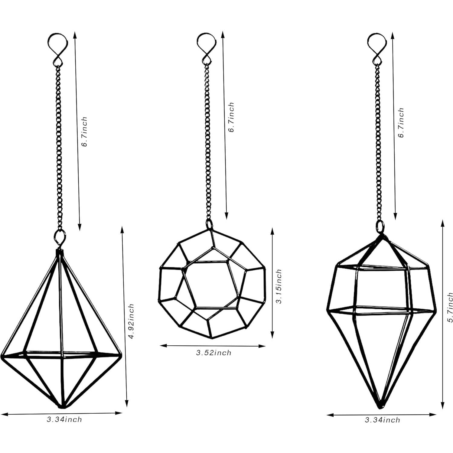 Soporte Colgante para Plantas de Aire 6PCS Metal Negro Himmeli