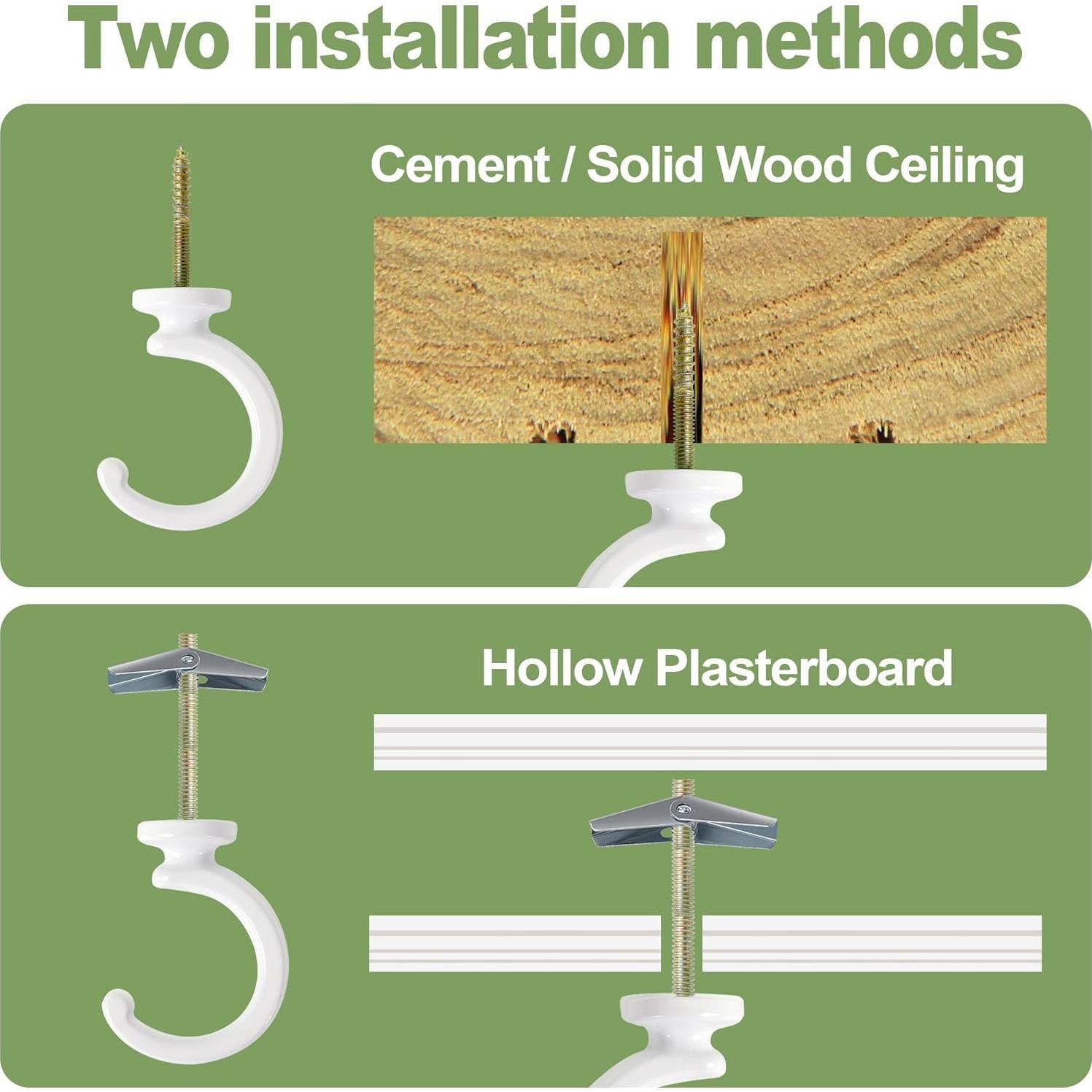 Ganchos de Techo Aidoclip 2 Piezas Alta Resistencia 11.34kg