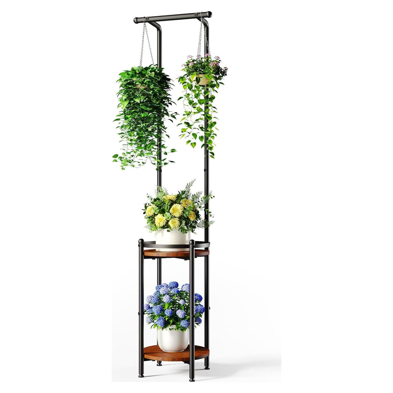 Soporte para Plantas Homsorout 3 Niveles Metalico 140.5cm