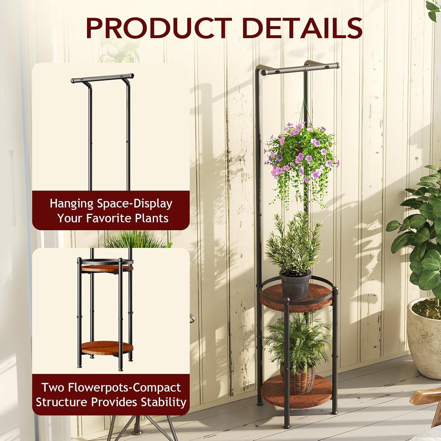 Soporte para Plantas Homsorout 3 Niveles Metalico 140.5cm