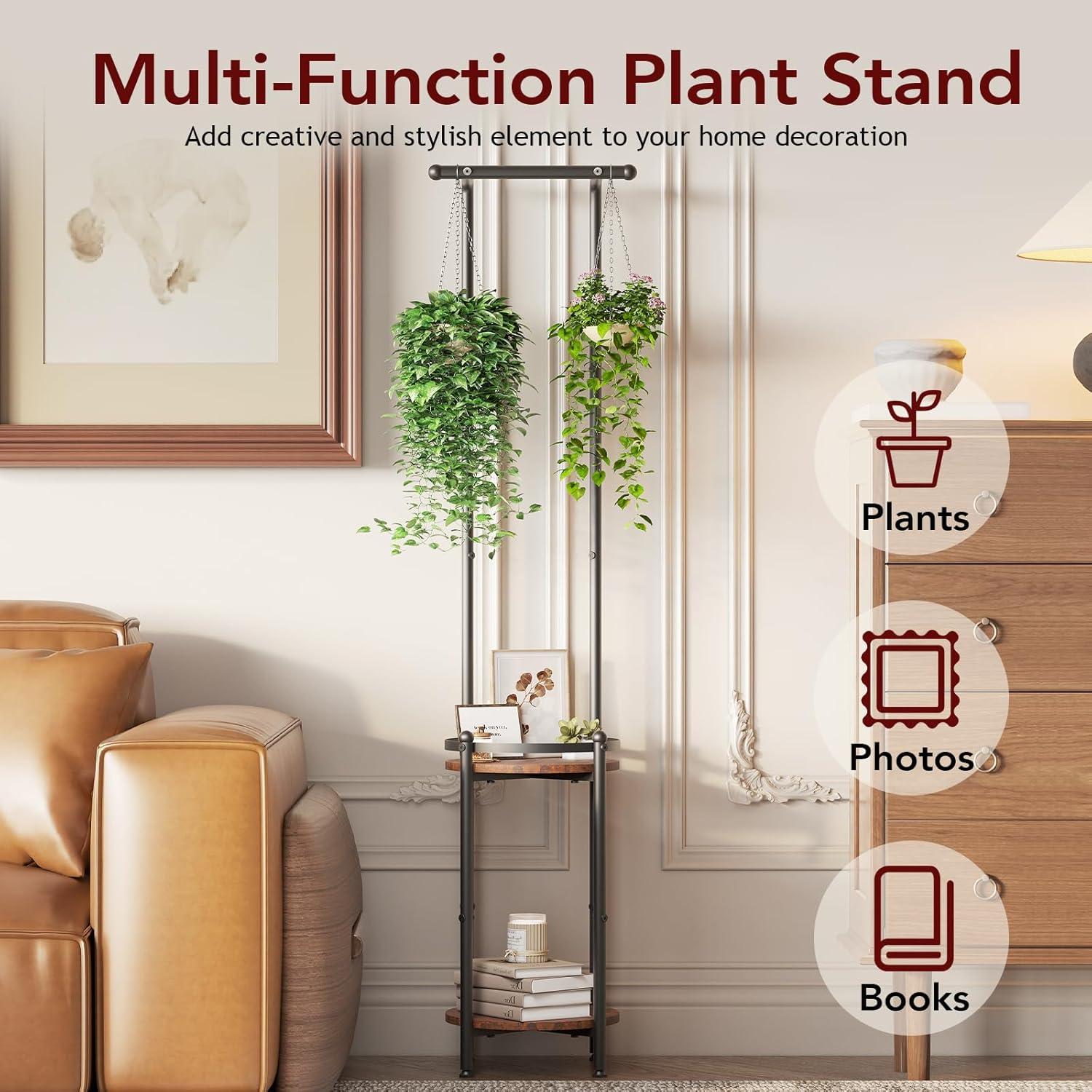Soporte para Plantas Homsorout 3 Niveles Metalico 140.5cm