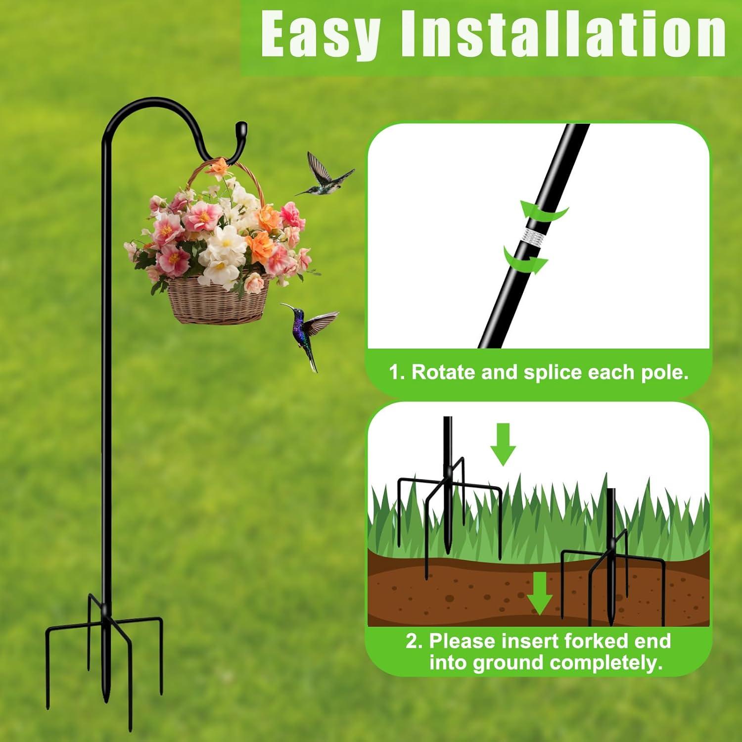 Ganchos de Pastor GATSUNS para Jardín 106.68 cm Ajustables