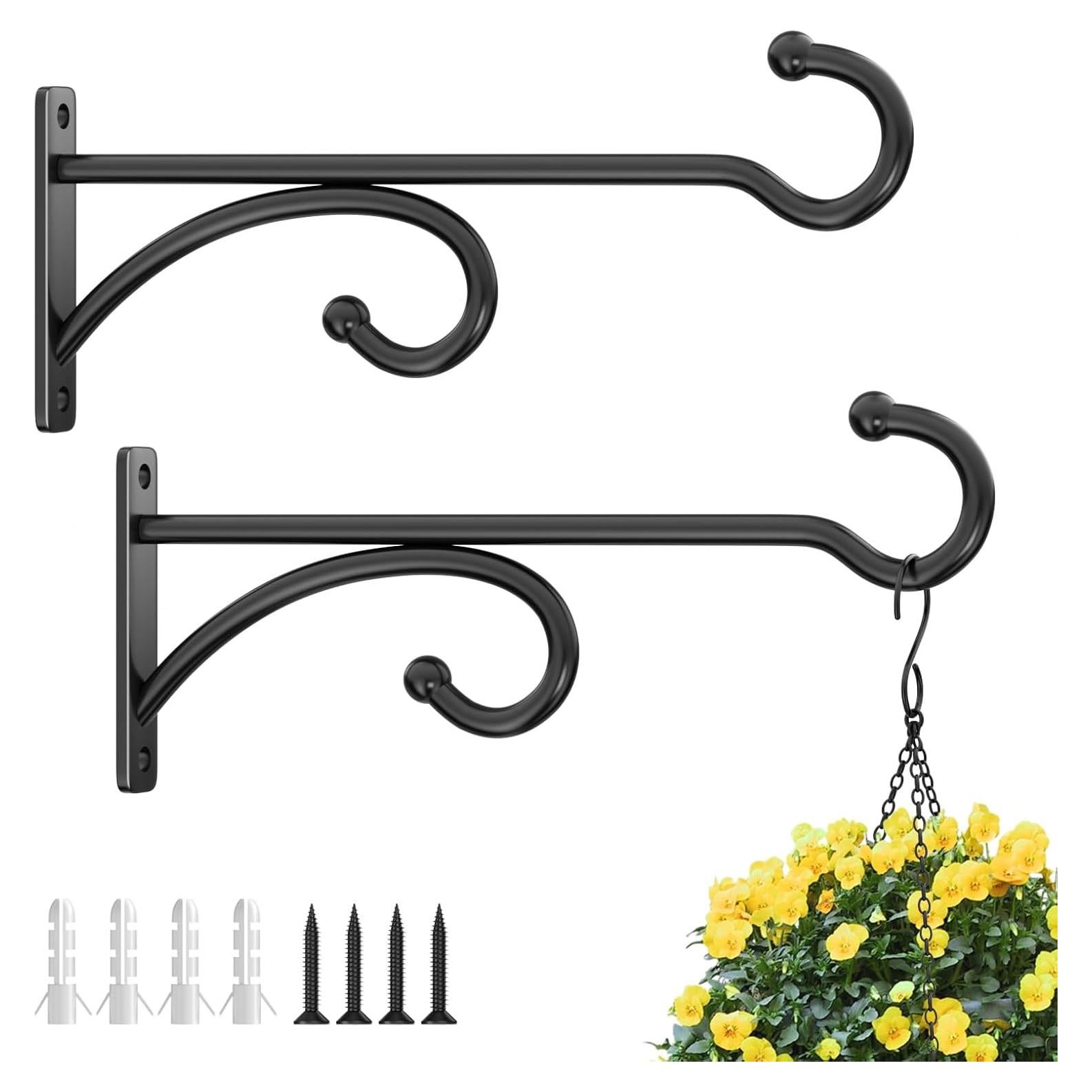 Ganchos de Maceta Pickpiff 20.32 cm Metal Negro 2 Piezas