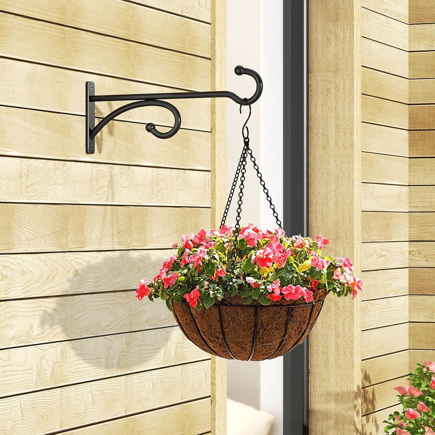 Ganchos de Maceta Pickpiff 20.32 cm Metal Negro 2 Piezas