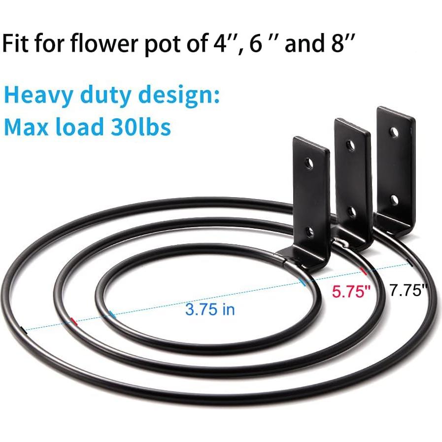 Anillo Soporte para Plantas 15 cm Maosen - 6 Paquete Metal