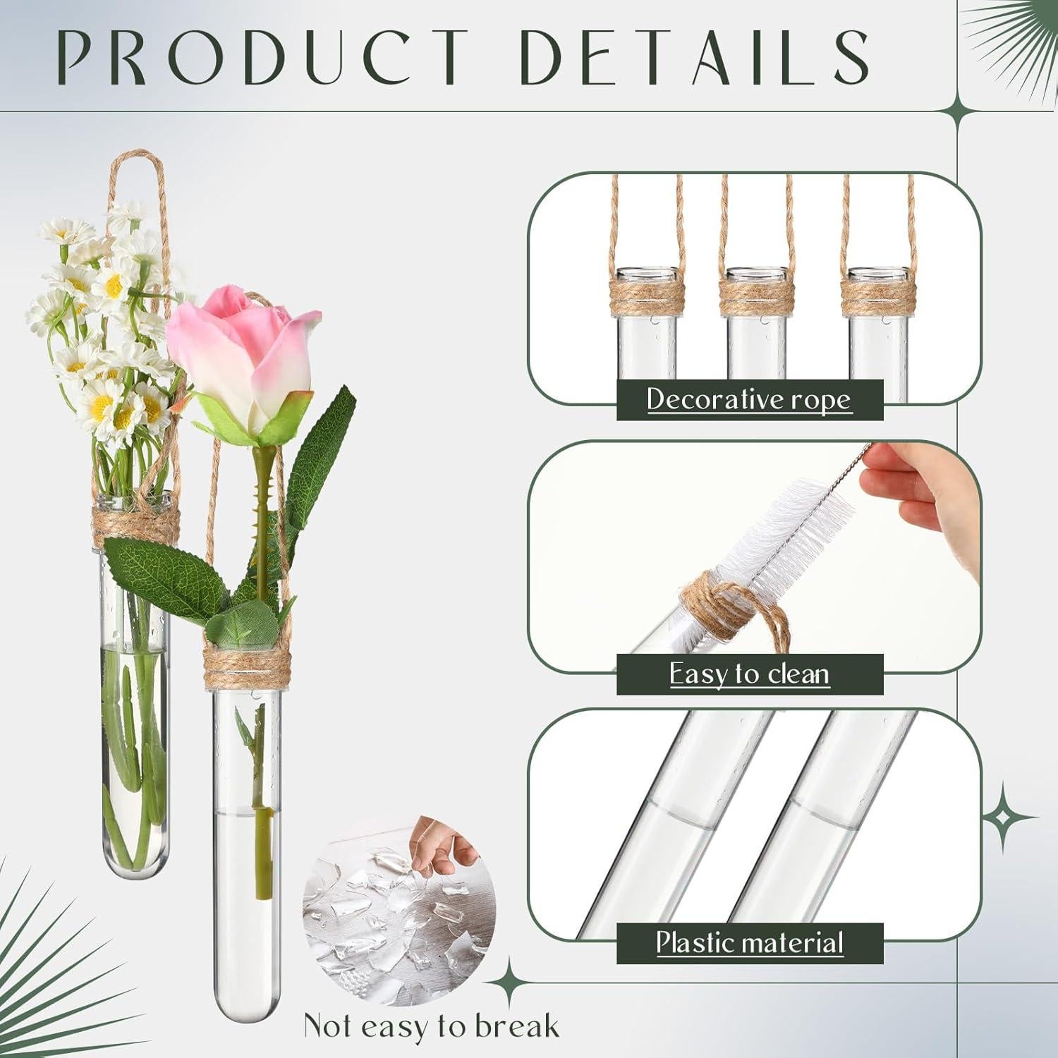 Baderke 6 Tubos de Propagación de Plantas Colgantes 14 cm