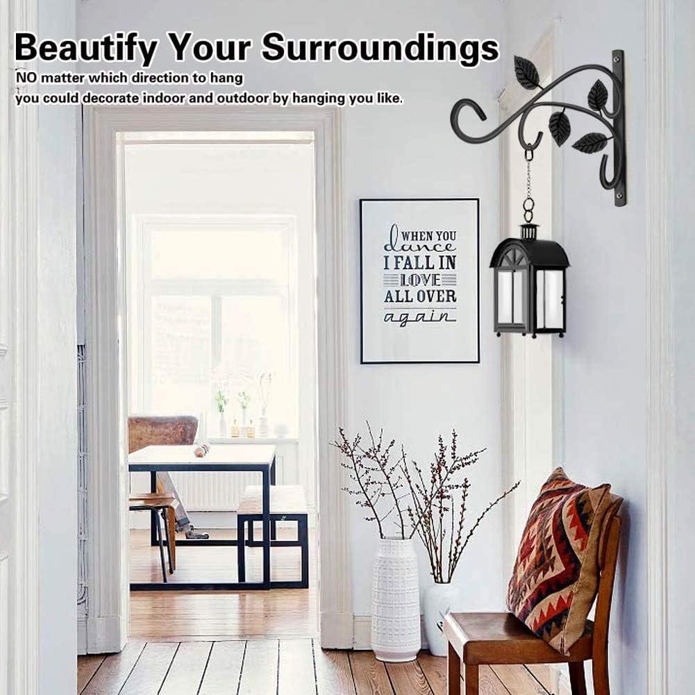 Gancho para Planta Colgante Axgo Negro, Soporte Pared 27.2 kg