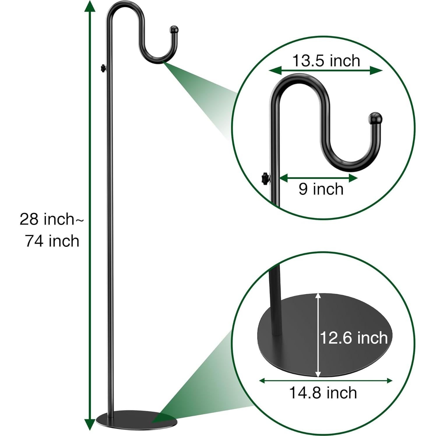 Soporte de Gancho de Pastor Niffgaff Ajustable 71-188 cm