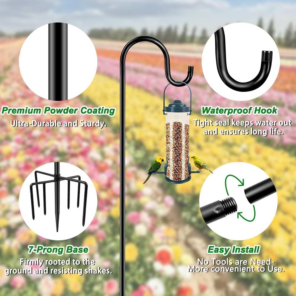 Ganchos de Pastor ANIDEER 182.88 cm Alta Resistencia Negro