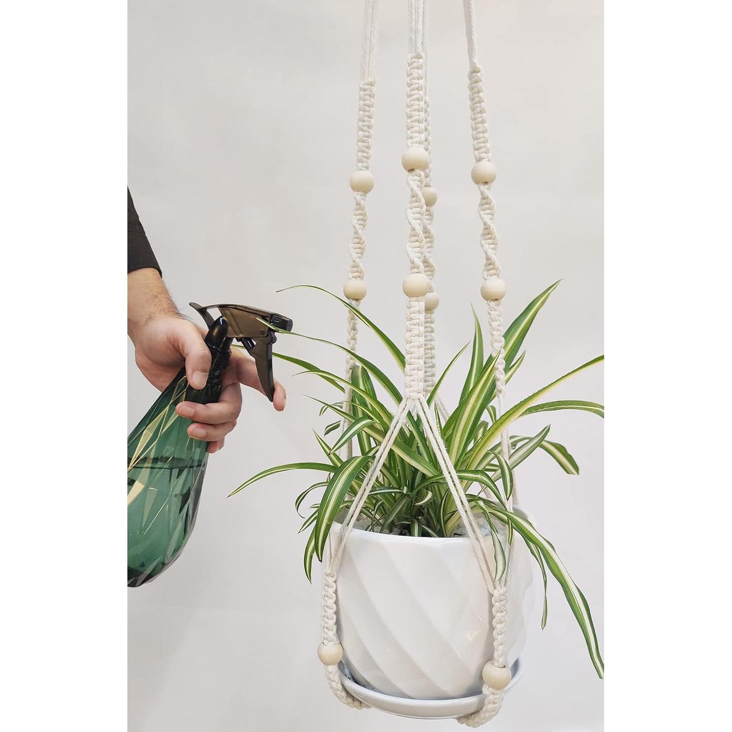 Colgador de Plantas de Macramé WXS-CHALL 109 cm Marfil