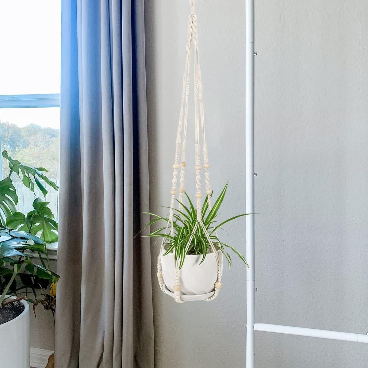 Colgador de Plantas de Macramé WXS-CHALL 109 cm Marfil