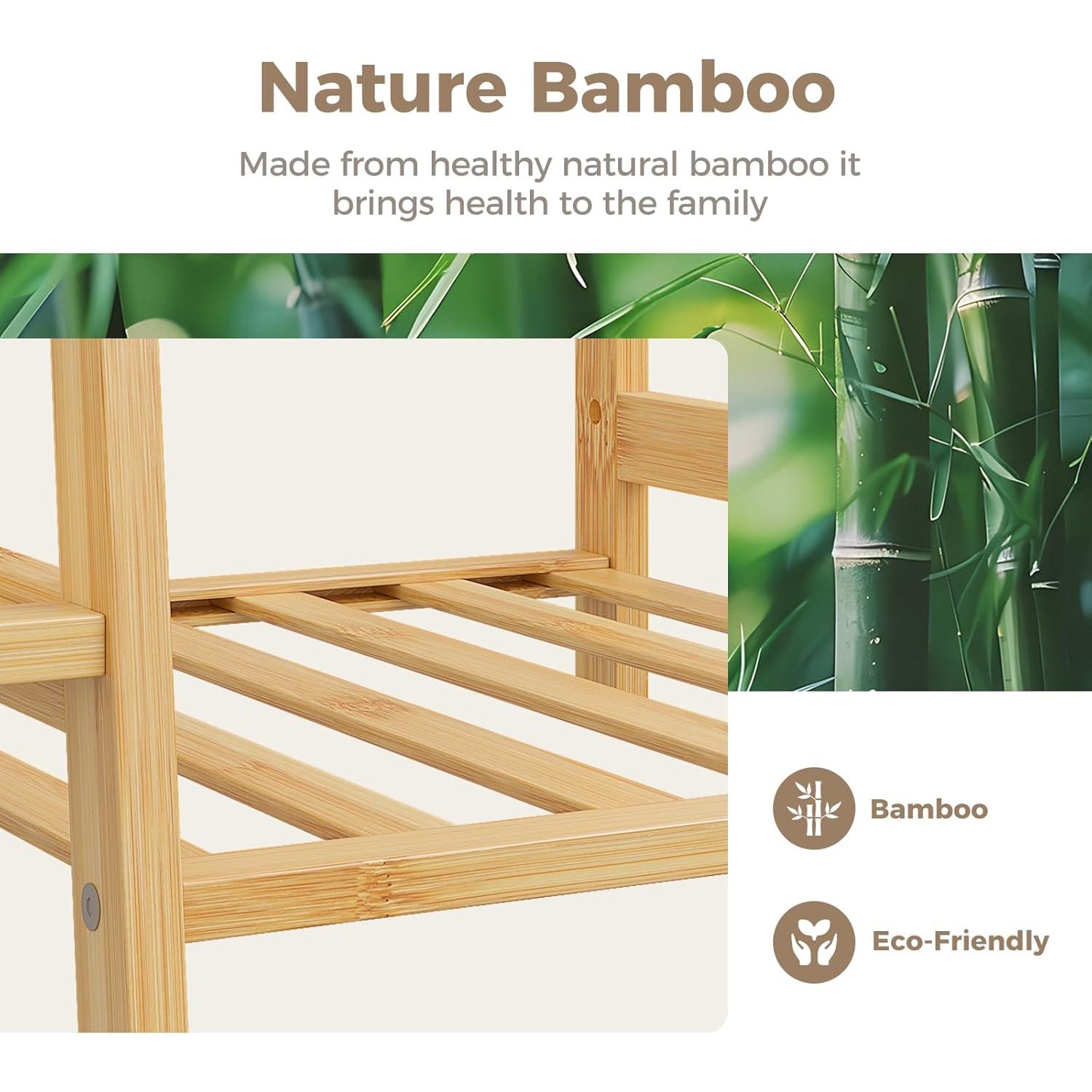 Estante de Plantas de Bambú Bamworld 5 Niveles para Interior