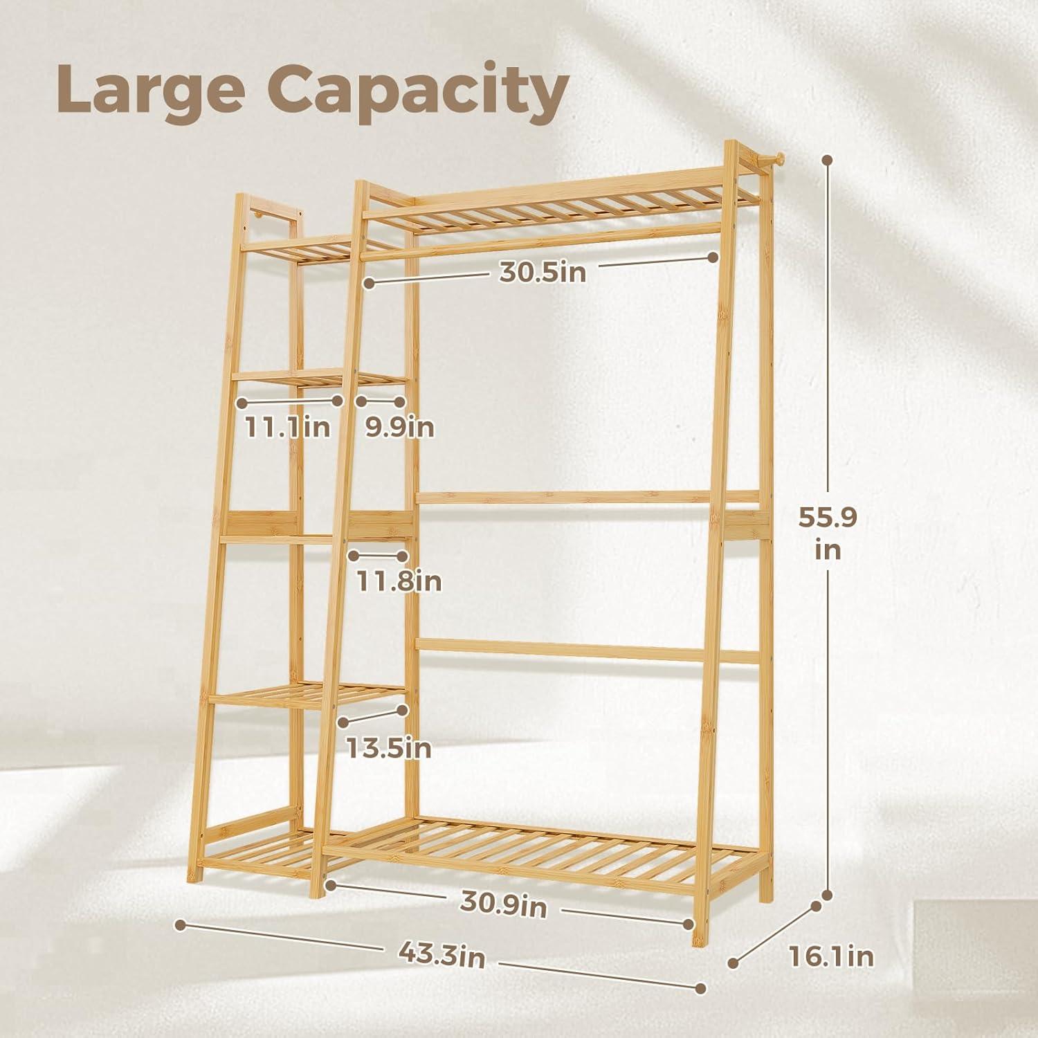 Estante de Plantas de Bambú Bamworld 5 Niveles para Interior