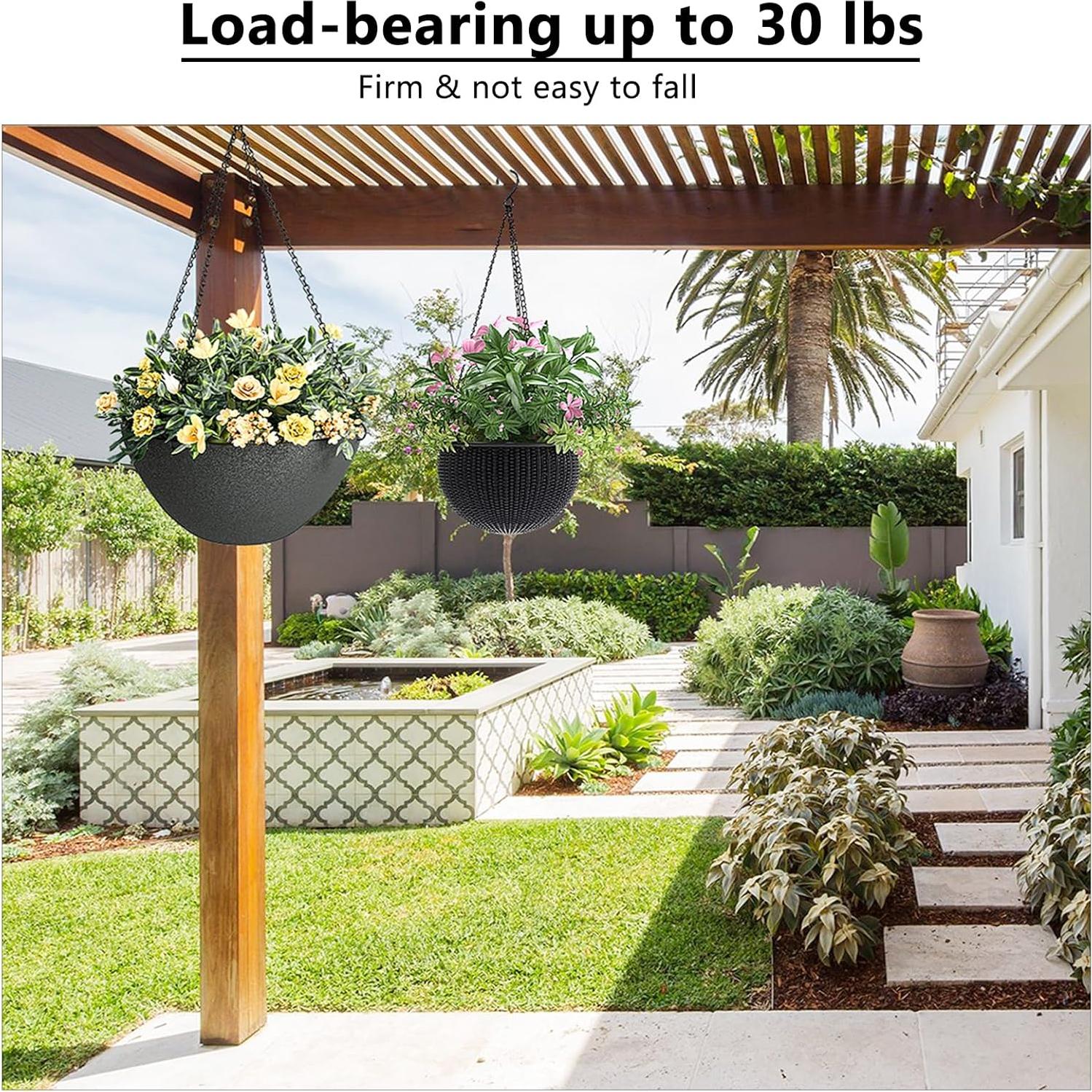 Cadenas Colgantes para Cestas Garini 3 Piezas 58 cm Negro