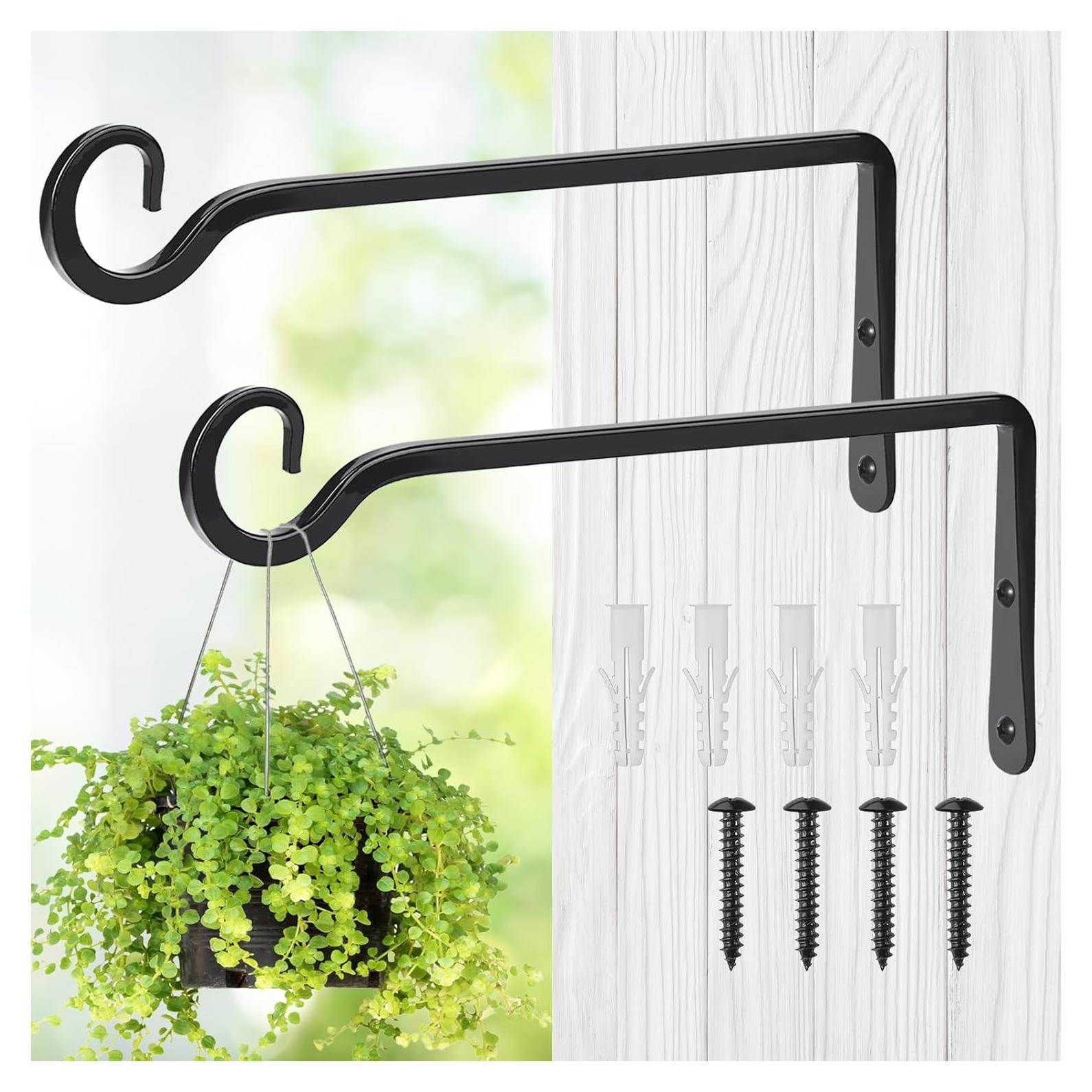 Ganchos de Metal para Plantas MOWPOG 25 cm - Paquete de 2