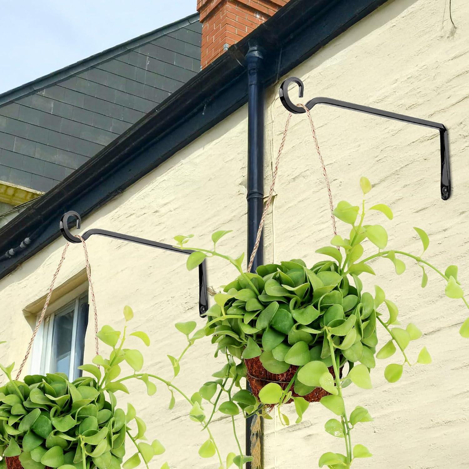 Ganchos de Metal para Plantas MOWPOG 25 cm - Paquete de 2