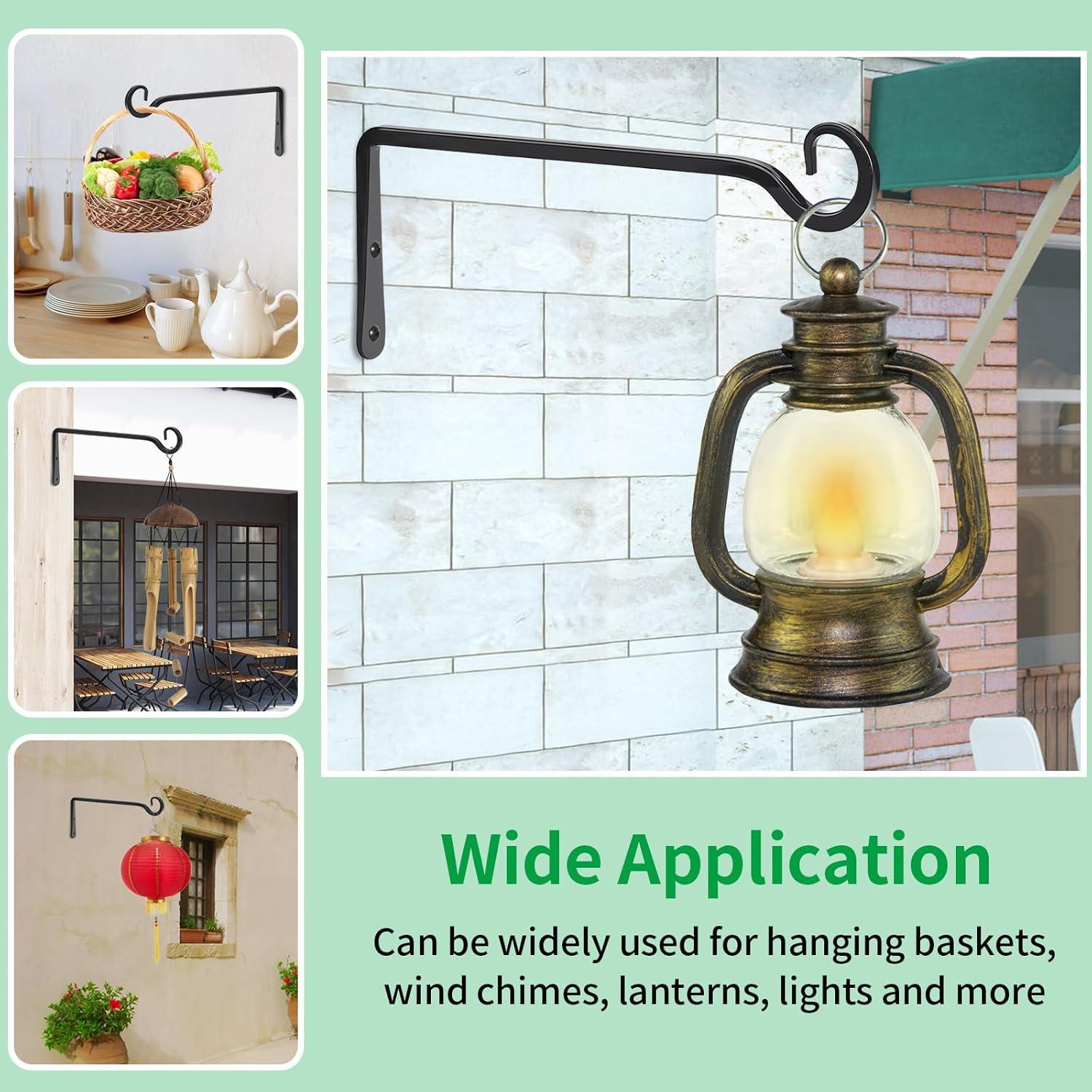 Ganchos de Metal para Plantas MOWPOG 25 cm - Paquete de 2