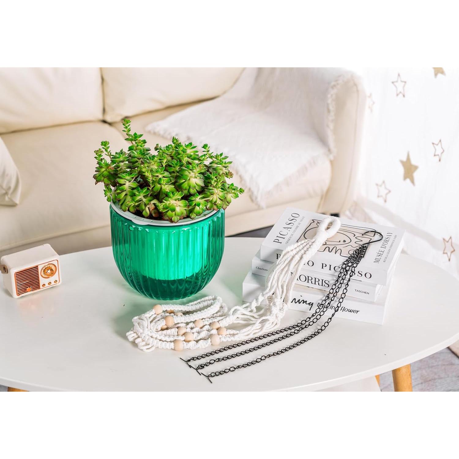 Maceta Colgante Autorriego Melphoe 21 cm con Ganchos