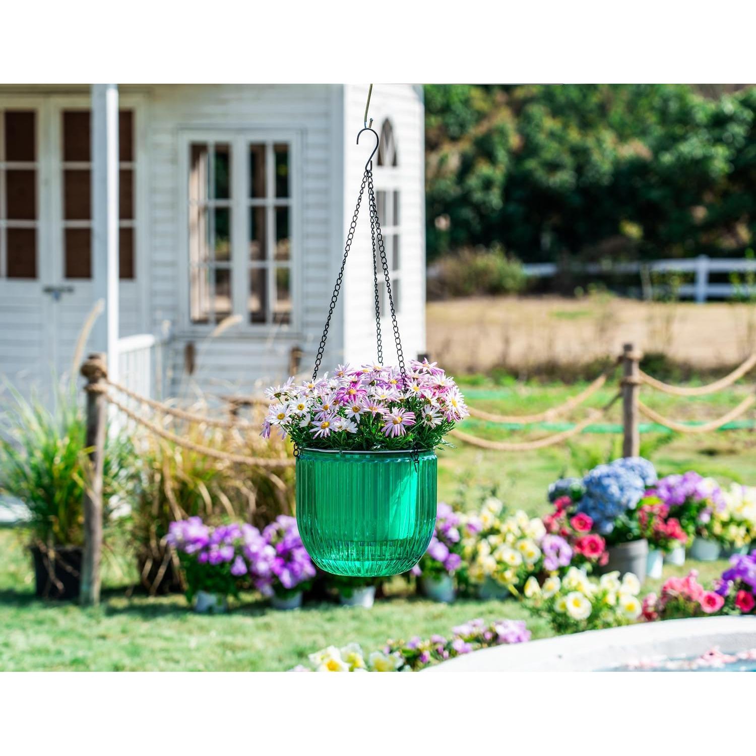 Maceta Colgante Autorriego Melphoe 21 cm con Ganchos