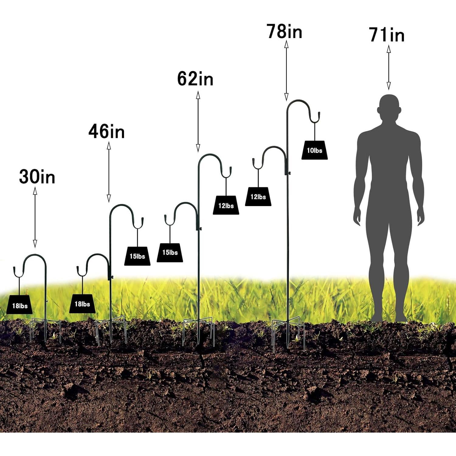 Gancho de Pastor Doble MIPON 198 cm Ajustable para Jardín
