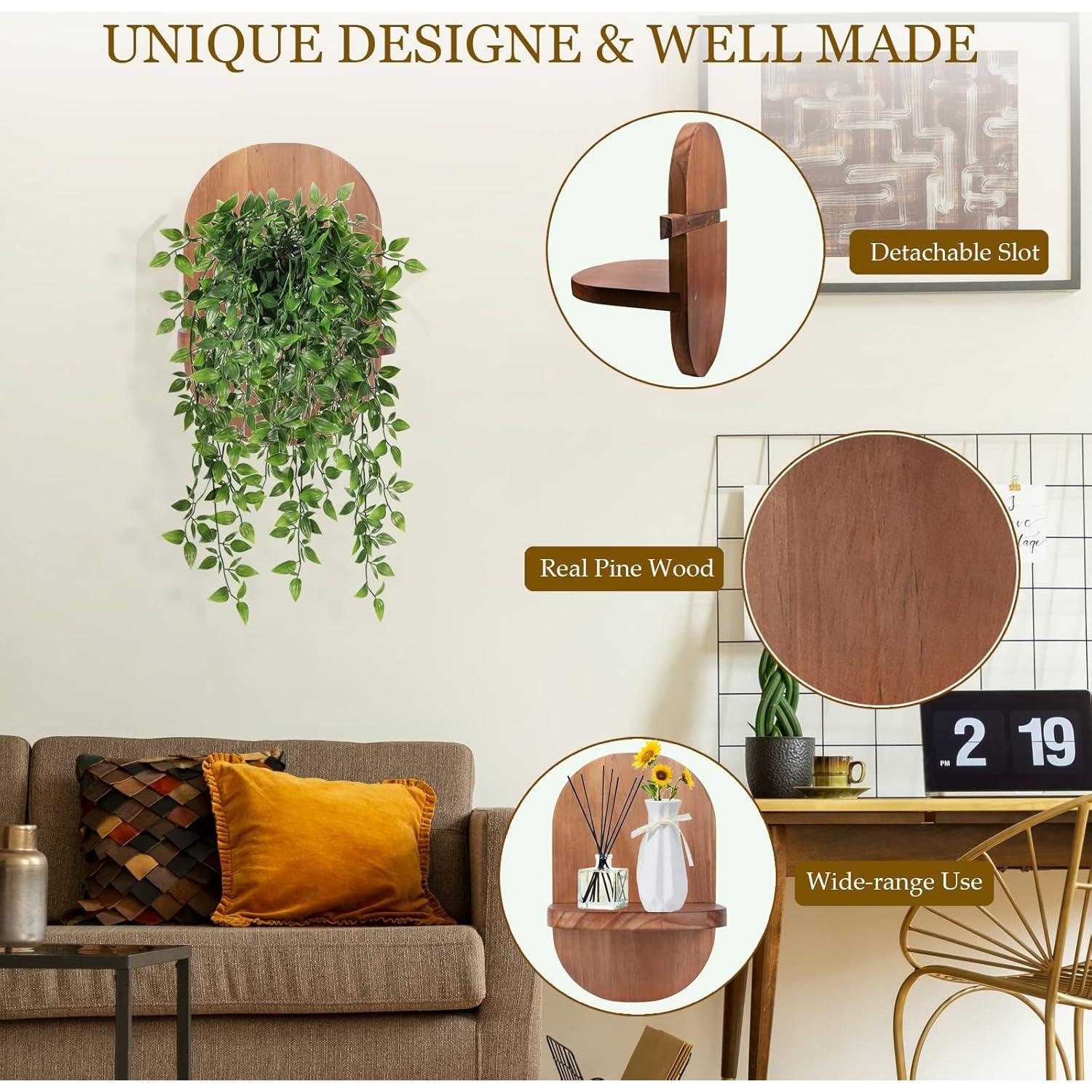 Estante de Pared ARTORA de Madera Negro 21.8x5.2 cm Decorativo