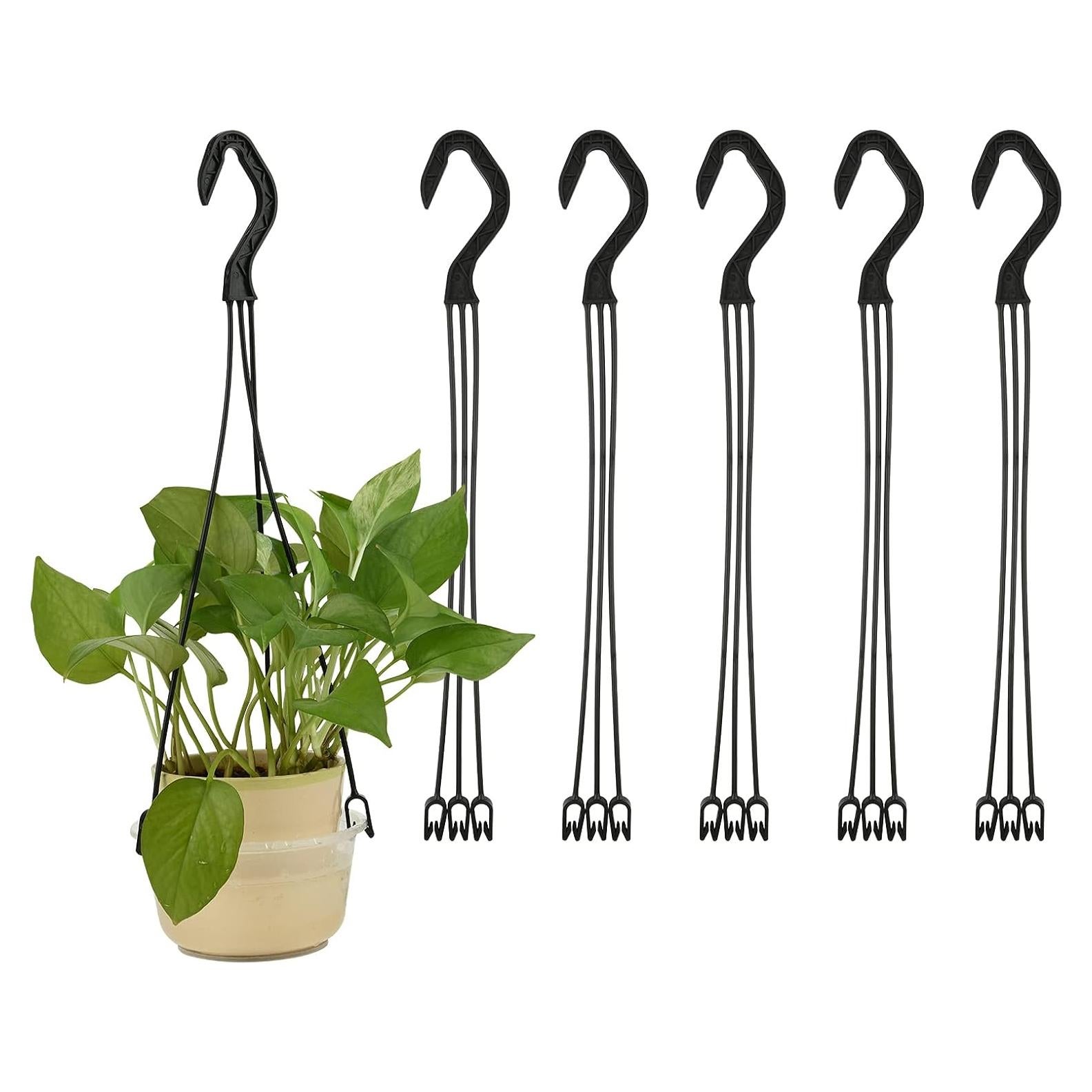 Ganchos Colgantes de Plástico Cosmos para Macetas - 6 Piezas