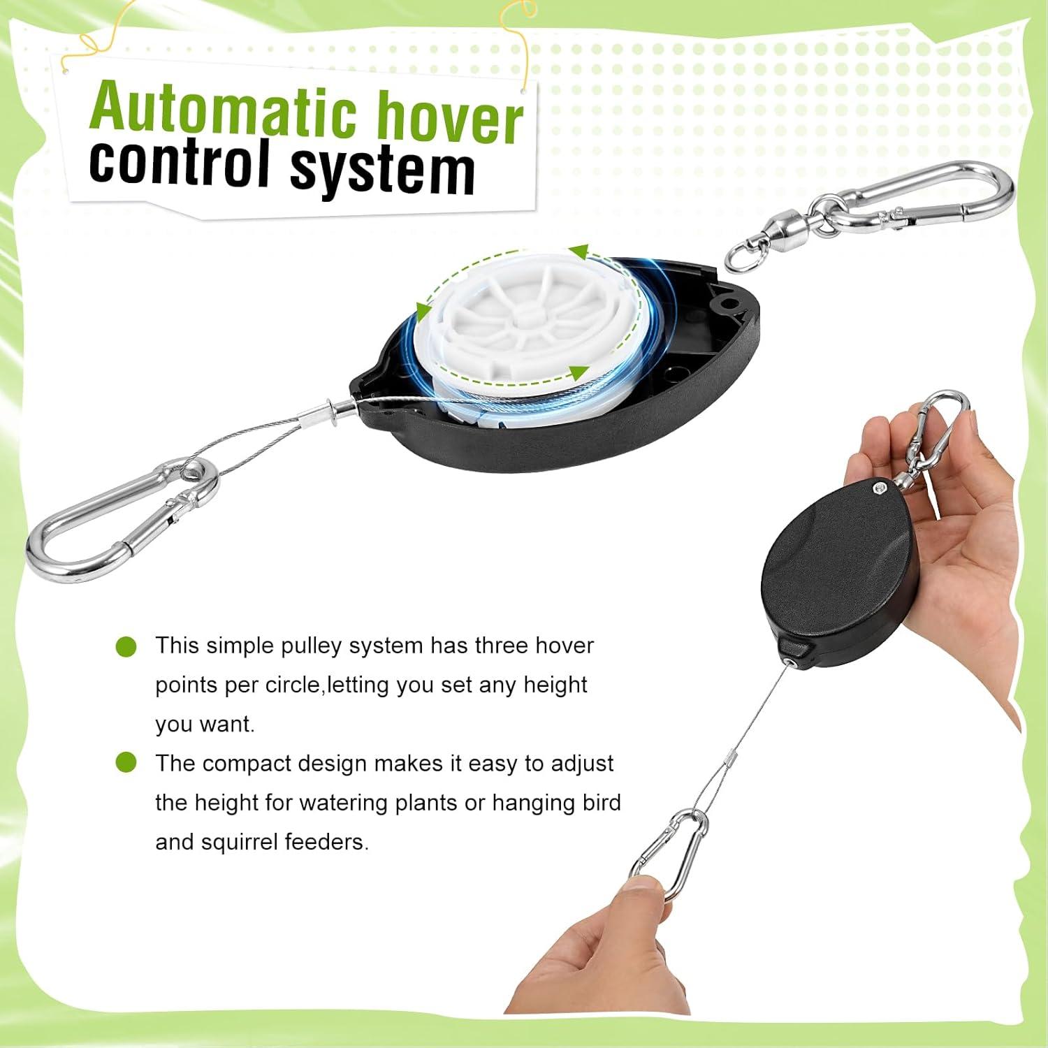 Poleas para Plantas Black Elk Peak, Soporte Ajustable 20 kg