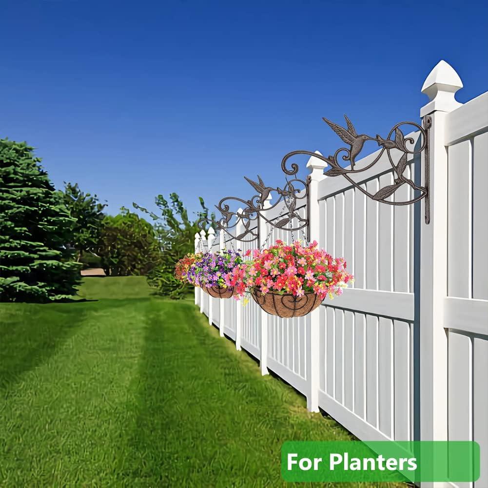 Soporte Colgante para Plantas WOOYAN - Hierro Fundido Negro 2 Piezas