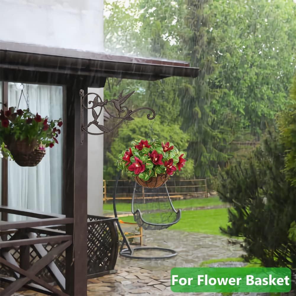 Soporte Colgante para Plantas WOOYAN - Hierro Fundido Negro 2 Piezas