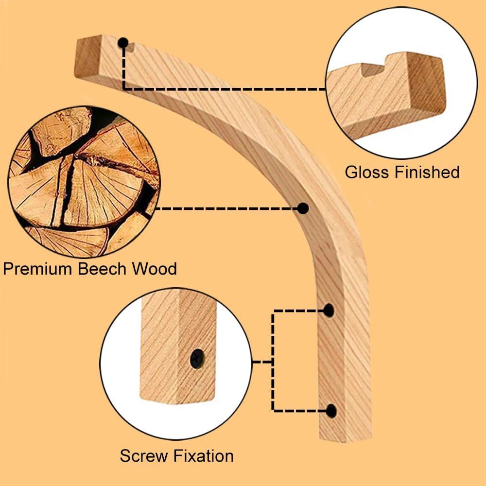 Ganchos de Madera para Plantas Kaxich - 2 Piezas 23.3x22cm