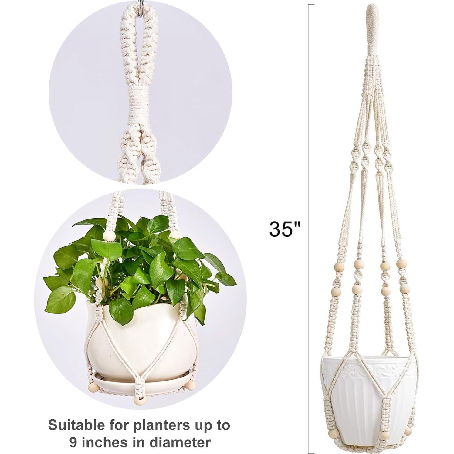 Soporte Colgante para Plantas DANELYNN 88.9 cm Algodón Boho