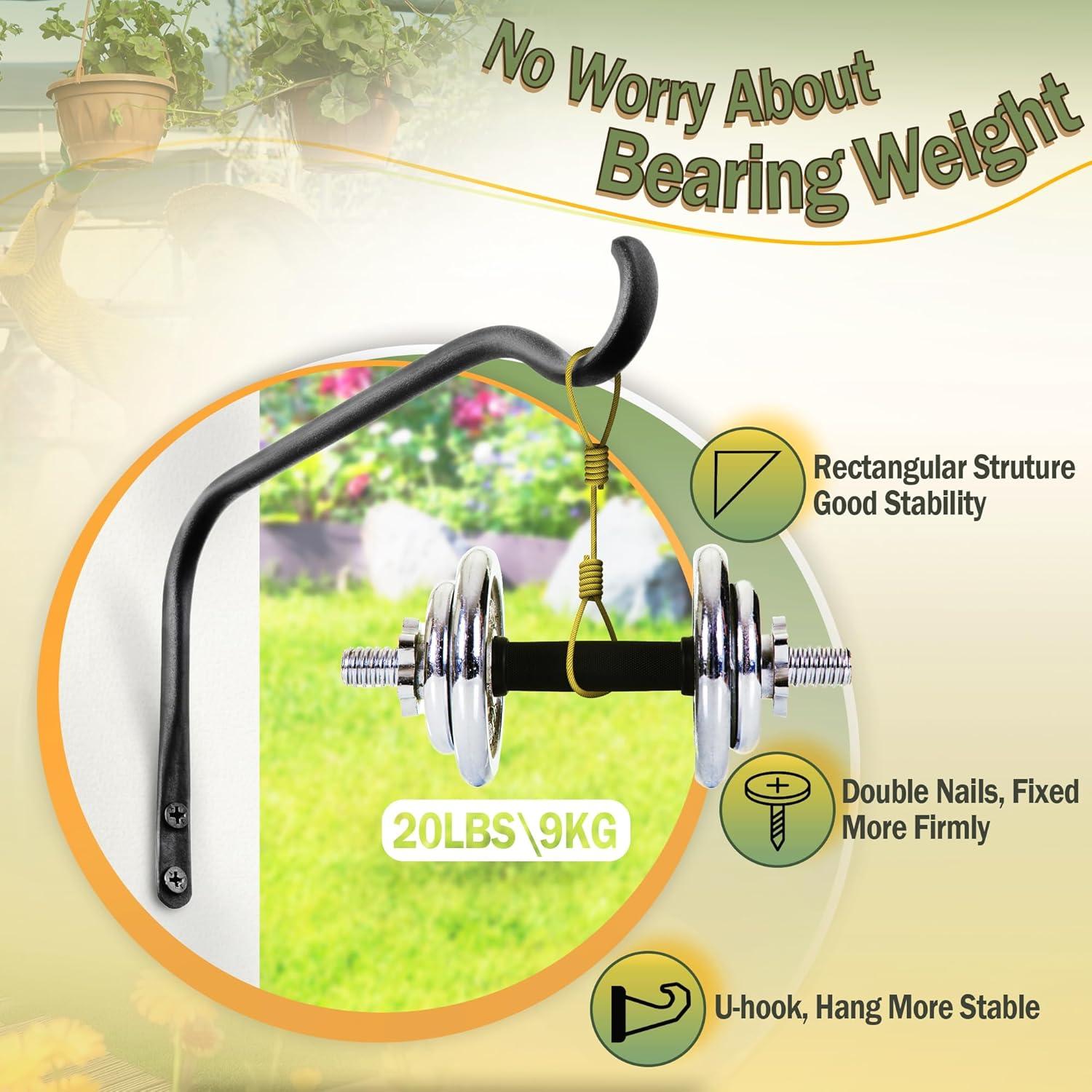 Soportes Metálicos para Plantas Colgantes Lifyzoon - 2 Piezas 6/8/12 Pulgadas