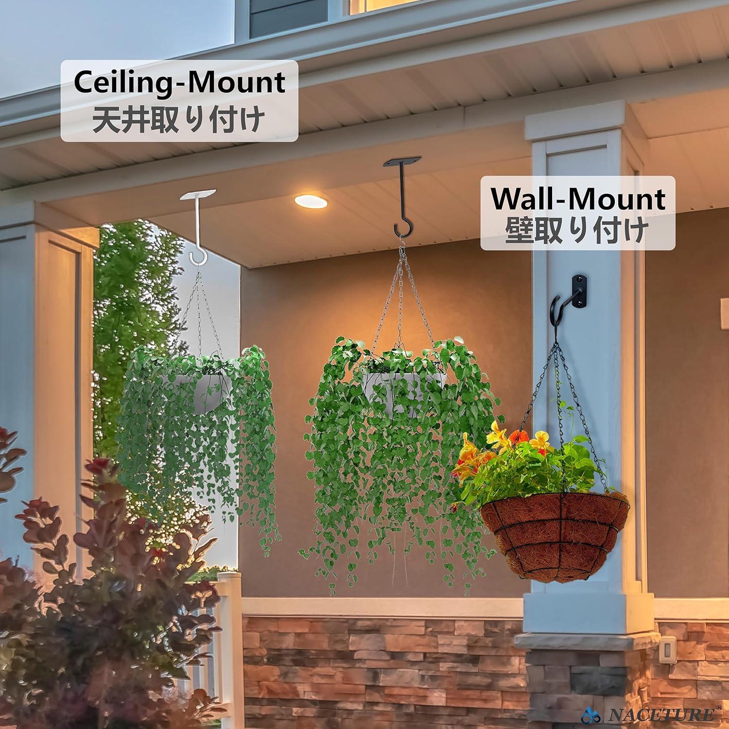 Ganchos de Techo NACETURE 12.7 cm Alta Resistencia 2 Pzs