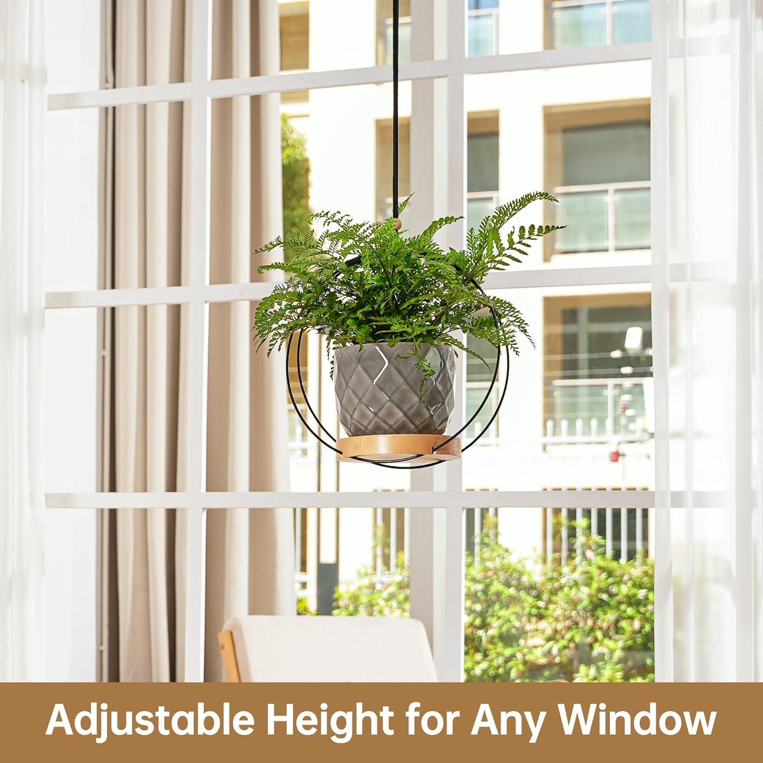 Colgador de Plantas Colgante Macramé Dalian Negro 32 cm