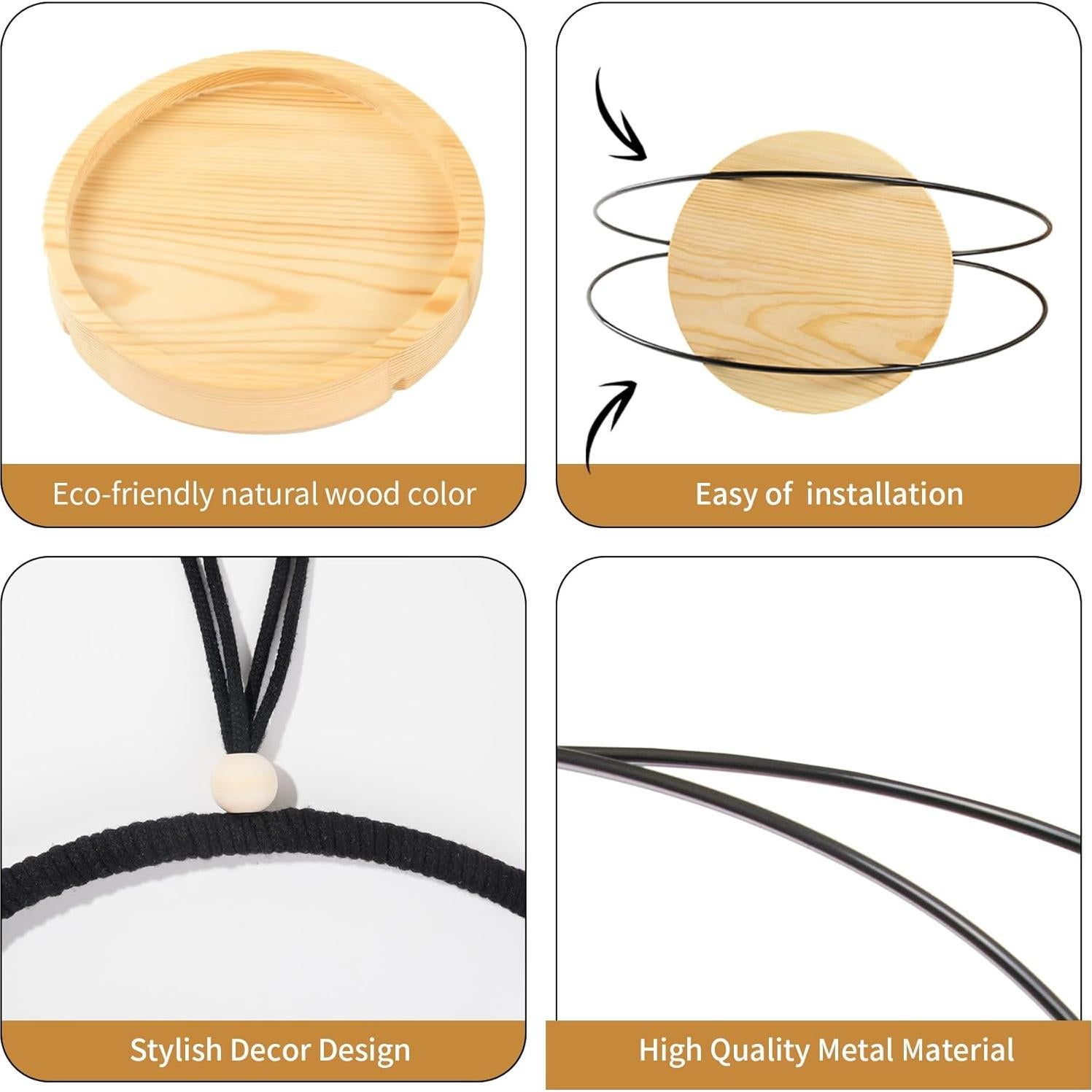 Colgador de Plantas Colgante Macramé Dalian Negro 32 cm